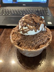 チョコレートバンクの美味しいかき氷♪