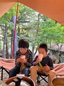 家族初キャンプは、本栖湖！　その②