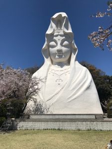 大船の観音さま　と　桜