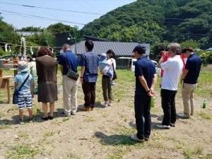 地鎮祭と長柄の田んぼ