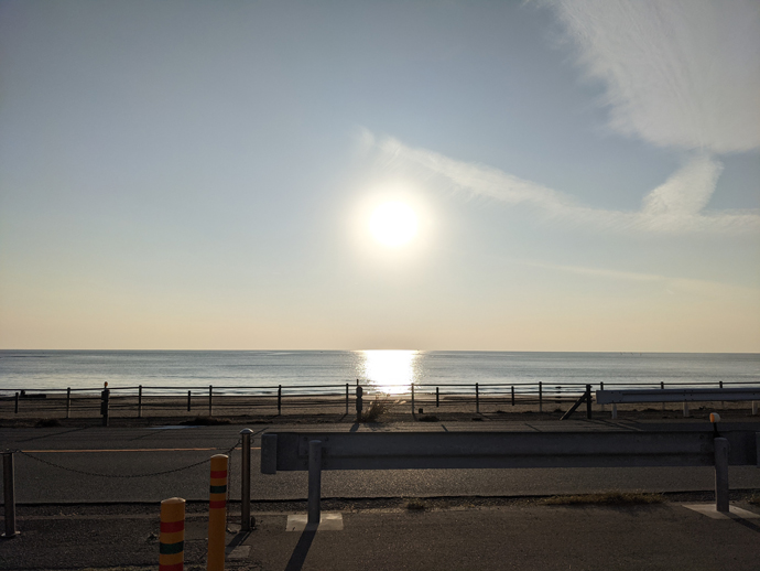 材木座の夕日