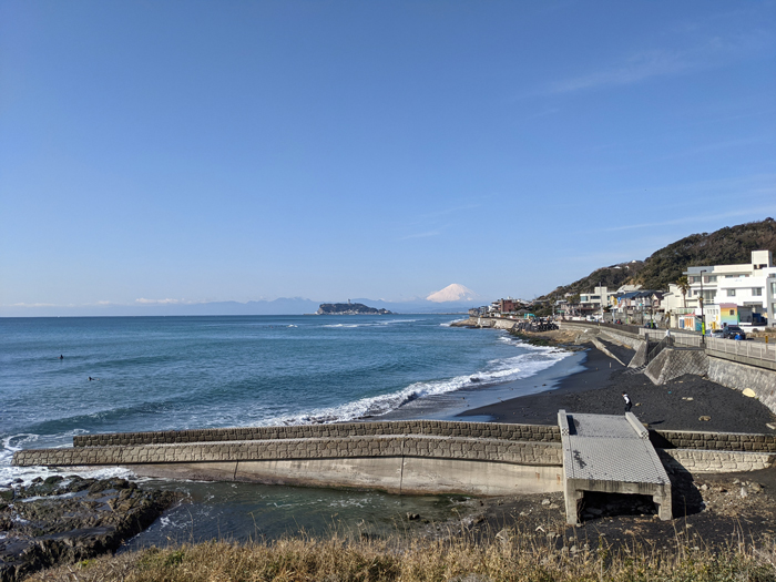 稲村ケ崎から富士山