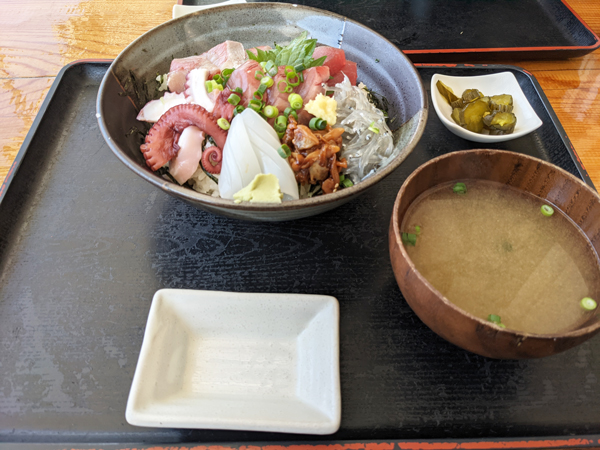 「めしやっちゃん」の海鮮丼 – 小坪