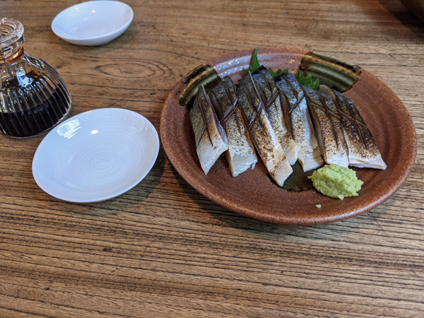 「お蕎麦 結」の自家製しめさば – 腰越