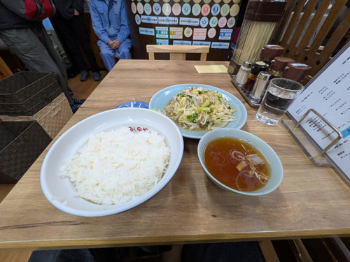 あしなや　野菜炒めライス