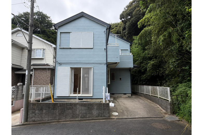 白と緑、なじむブルー【戸建】