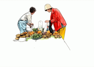 鎌倉野菜の生産農家が直接販売する鎌倉市農協連即売所は、まさにこの町の台所です。