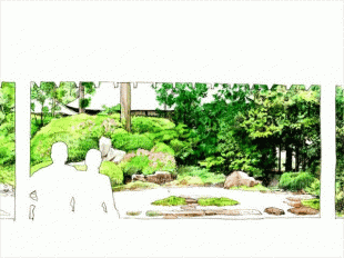 答は浄明寺町にある「浄妙寺」でした。あなたも時には枯れ山水の浄妙寺庭園を鑑賞して、幽玄の世界を味わいませんか。