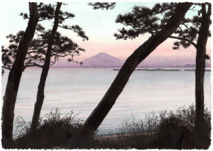 葉山公園からの富士山は、決まり過ぎている