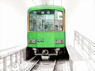 江ノ電の鎌倉駅は始発駅で、この季節ともなると左・乗る人、右・降りる人で駅は大いに賑わいます。