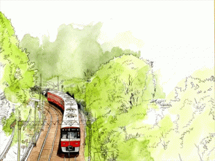 逗子・葉山駅を始発駅とする京浜急行は、すぐ緑の森の中に入りますが、東京湾沿いに横浜・羽田・品川と走り抜ける、横須賀線同様とても重宝する電車なのです。