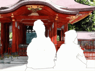 七五三で鶴岡八幡宮は賑やかです。