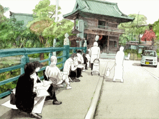 従来の風景画は、寒くても騒々しくても対象となる風景と対峙して描くのが基本でしたが、