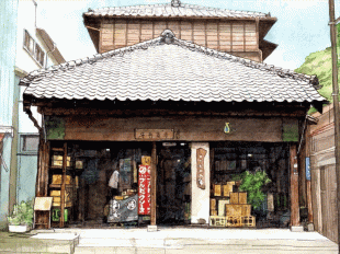 由比ガ浜通りに面した「のり真安斎商店」は大正13年(99年前)に建立された乾物屋さんで、鎌倉市景観重要建築物に指定されているように、今も当時の姿をしっかり留めています。