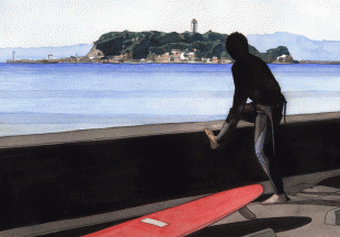 七里ヶ浜駐車場は、今日もサーファーで賑わっています