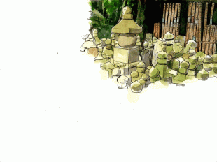 杉本寺は鎌倉で最も古い寺とのことで、参道の石段だけでなくまわり一帯苔むしており、巨木に囲まれた古寺の佇まいがそこにありました。