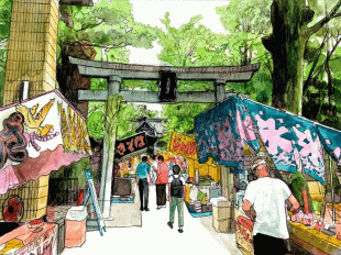 亀岡八幡宮の例大祭は、日本の庶民文化がてんこ盛りでした。