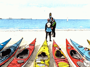 シーカヤック、これほど海と一体になれるスポーツはないかも。