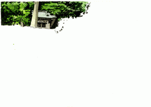 住吉城の現在の城主は、狸くんのようです