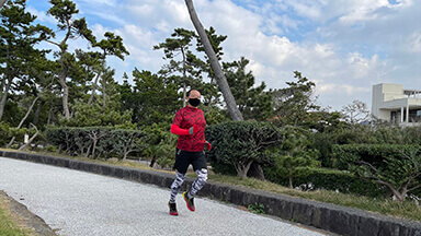 起床 葉山公園をジョギング1